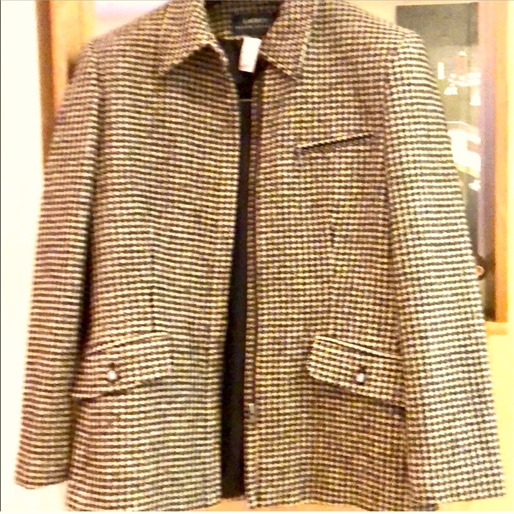 Vintage’ Ralph Lauren houndstooth silk/wool original hunter jacket. Hard to find